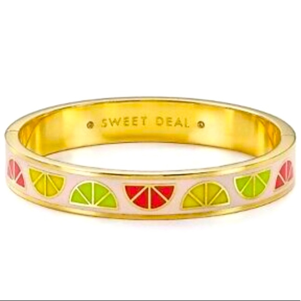 NWT KATE SPADE Sweet Deal Idiom Citrus Lime Bangle Bracelet